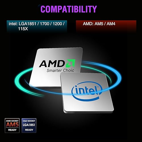 Miniatura 6 de Vetroo V240 Enfriador líquido rosa de CPU de 9.449 in RGB direccionable y PWM bomba y ventiladores 250W TDP AIO enfriador de agua con controlador