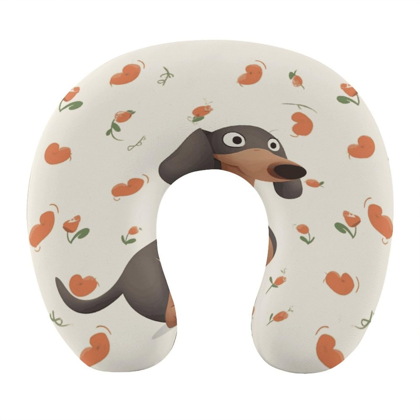 Btcowzrv Style I Love My Dog Dachshunds U Shaped Neck Pillow Travel Pillows