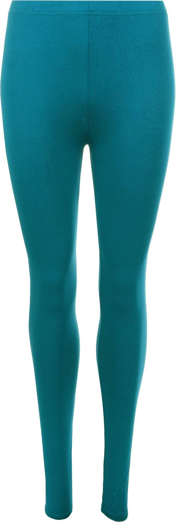 WearAll Ladies Stretch Long Leggings Womens Plus Size Teal 8-10