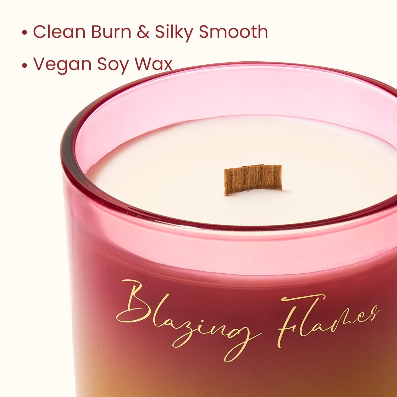 M&SENSE Large Scented Candle with Crackling Wick, Blazing Flames 470g, Burn Time: Up to 110 Hours, Perfect Christmas Gifts for Women - Image 4