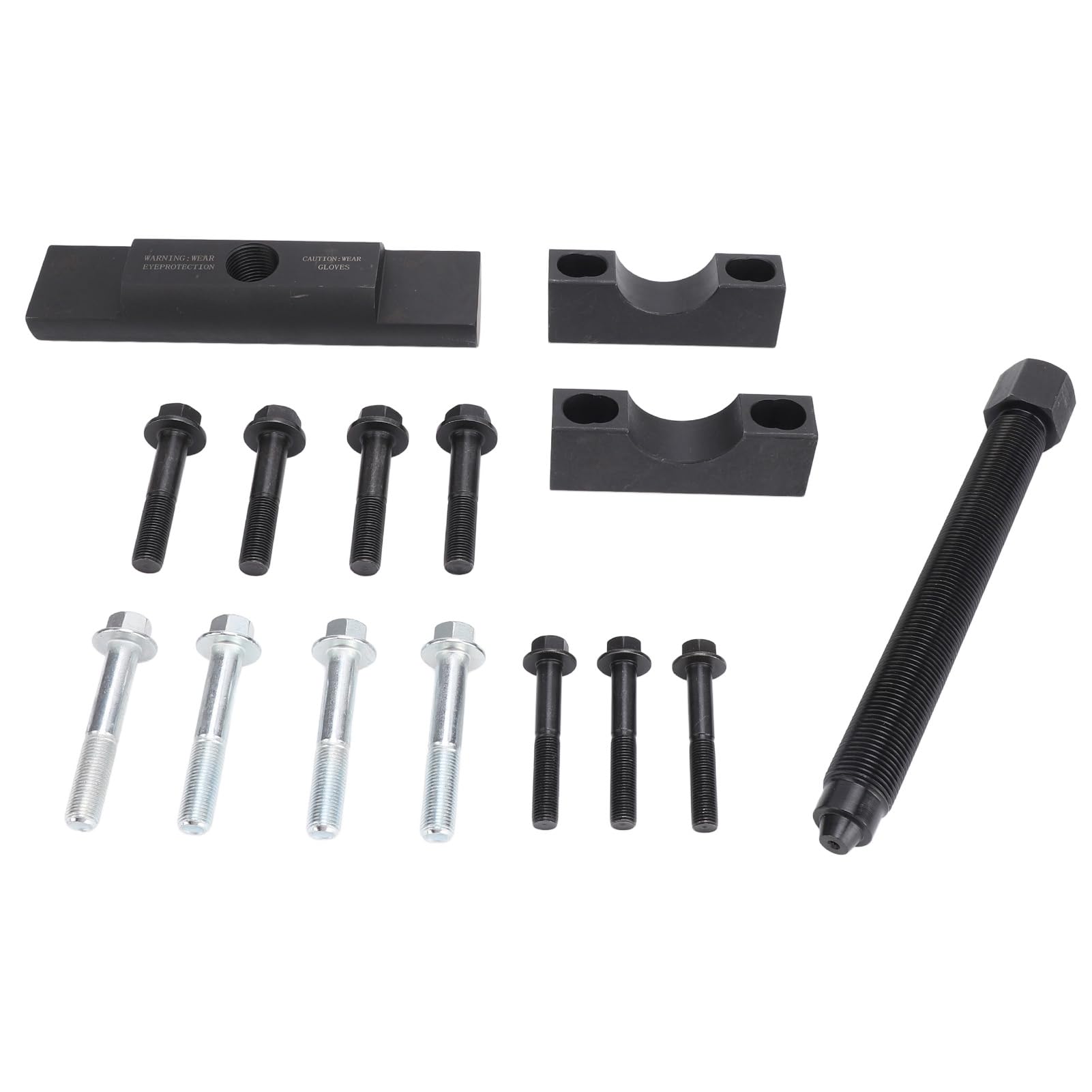 Kit de Herramientas de Alta Resistencia con Extractor de Yugo para Extracción e Instalación de Yugo para Camiones Clase 6-8, Acero Al Carbono, 16 Piezas