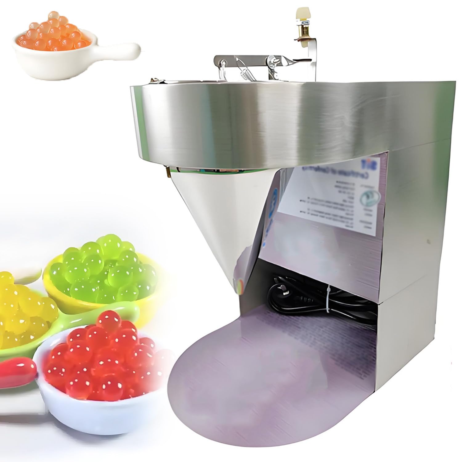 Bubble Tea Pearl Maker Popping Bobaing Tool,Discharge Diameter 3-20mm