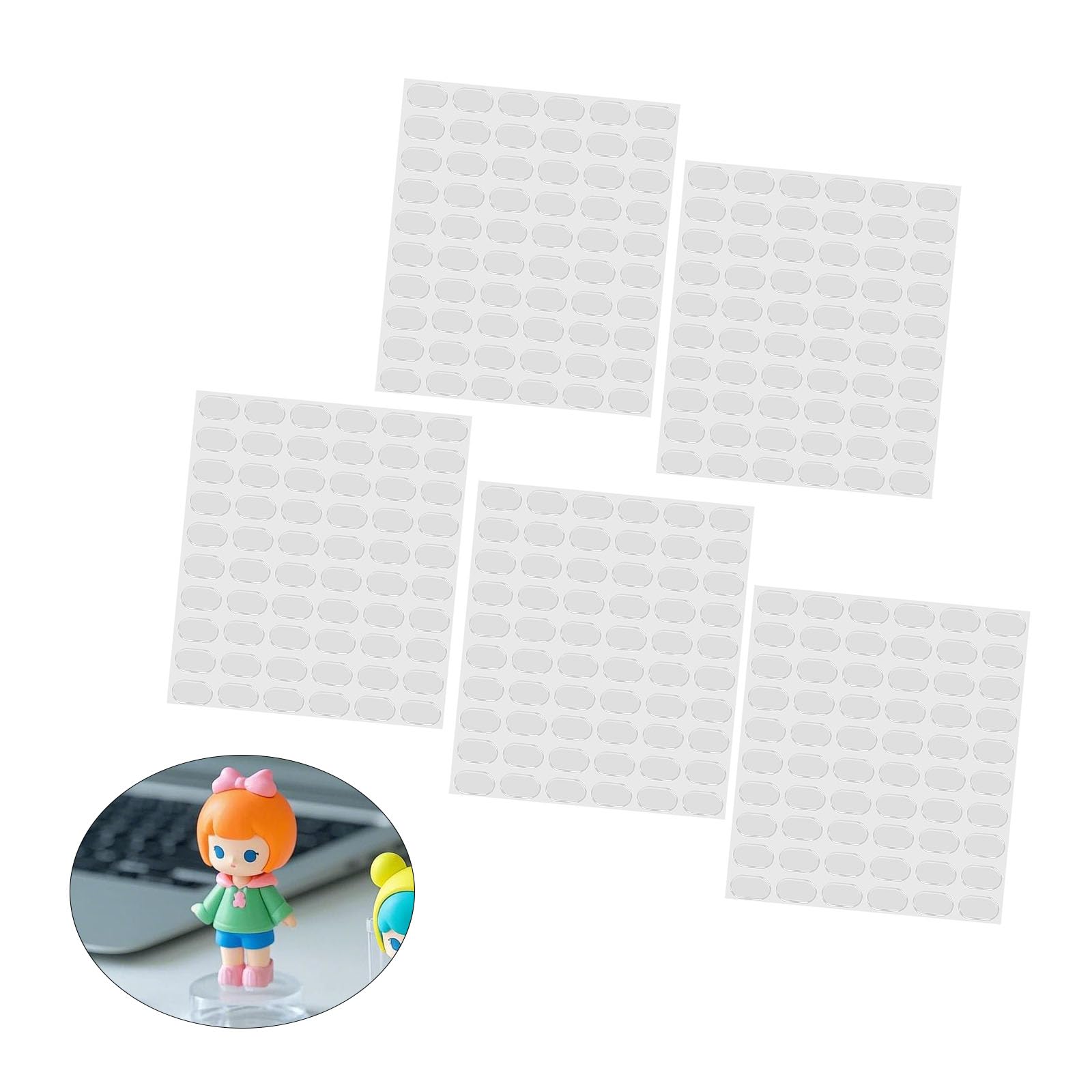 300 Stück Sticky Tack Putty,Transparente Klebemasse für Wandbefestigung,Abnehmbarer Gel-Klebepunkt, reversibler Montagekitt, 13 x 8 cm