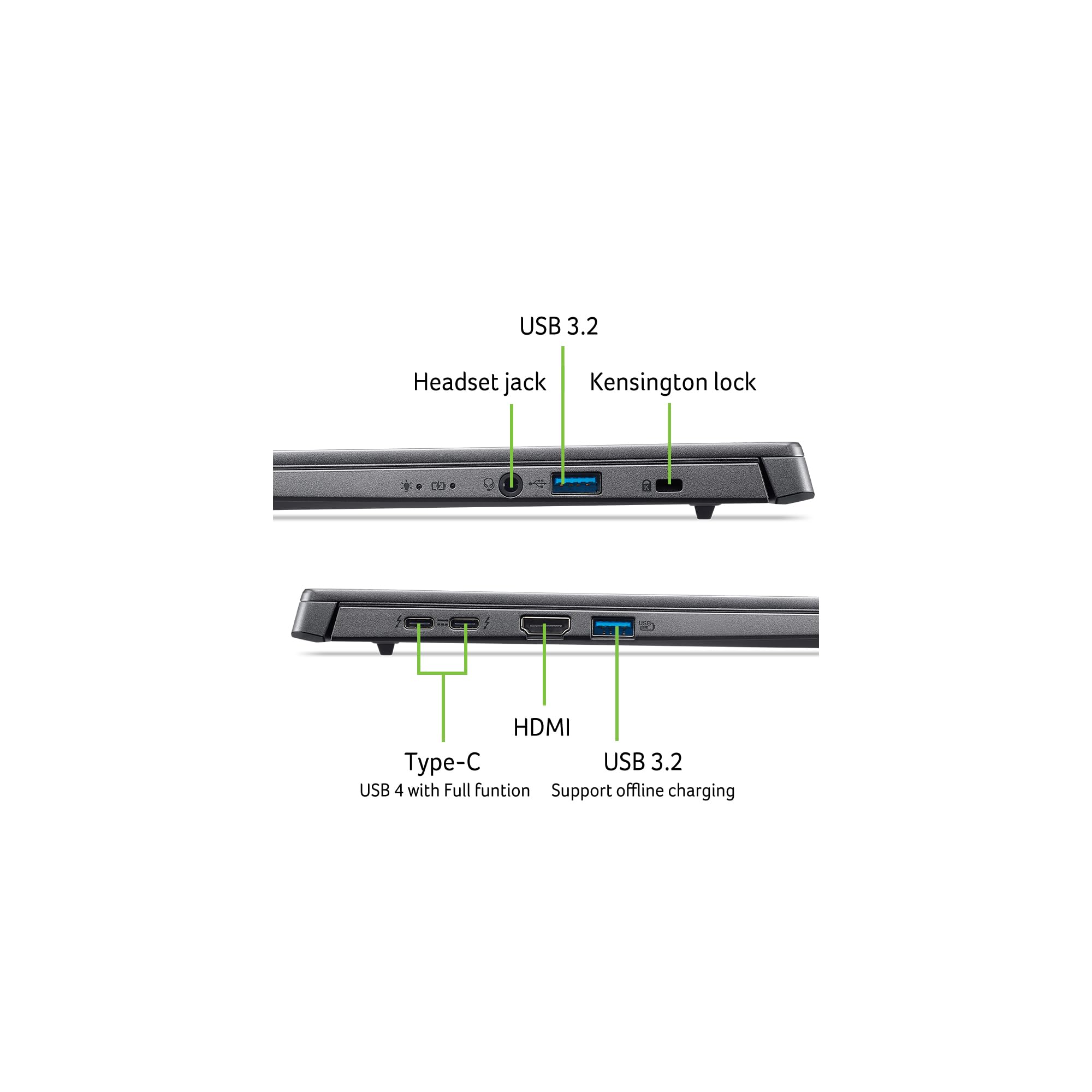 acer Aspire 16 AI Laptop | Display 16” WUXGA+ OLED | Processore Intel Core Ultra 7-256V | 16 GB RAM | 512 GB SSD | Copilot+ PC | Windows 11 | QWERTY | PC Portatile IA