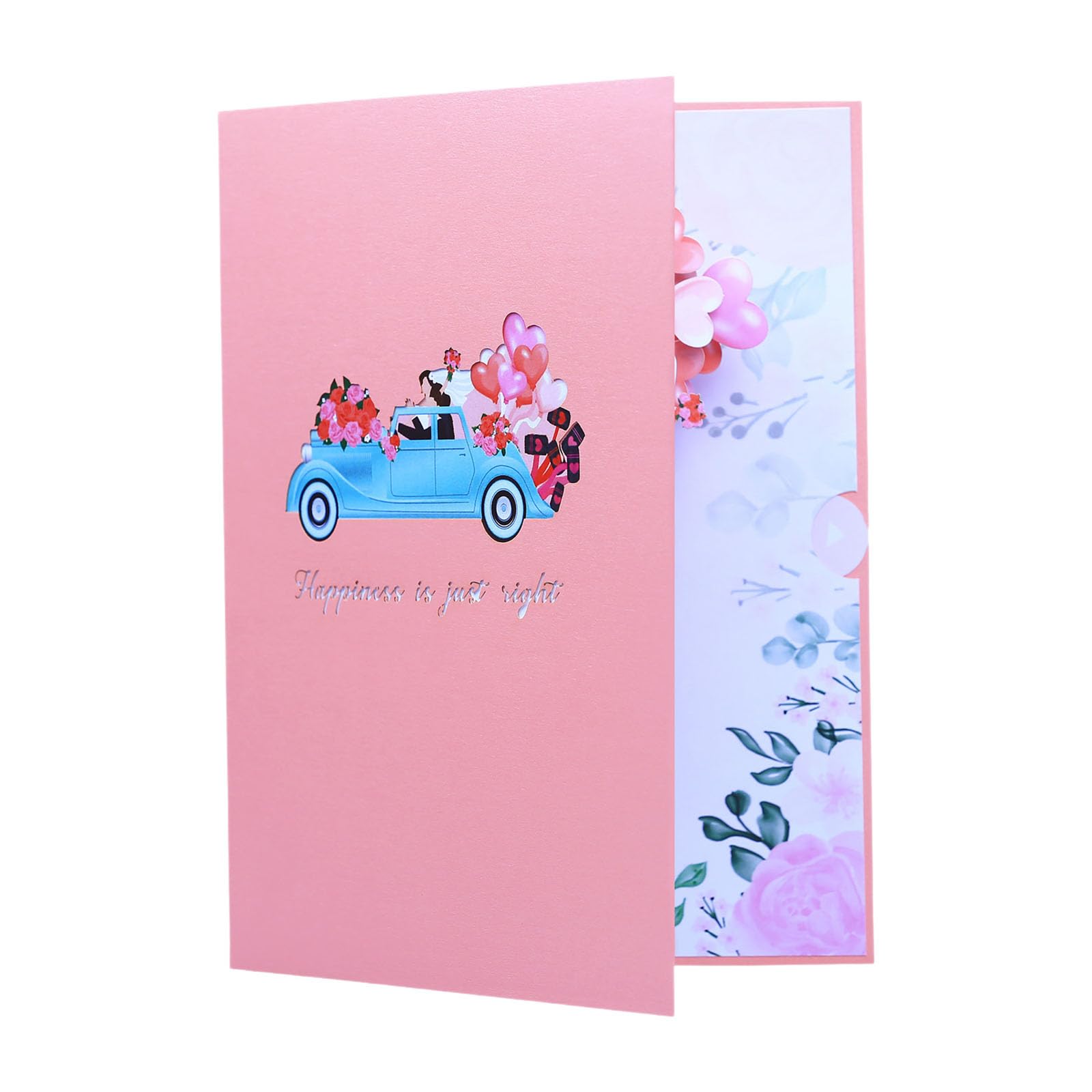 Jazuaiao Invitation Card Retro Car Paper Carving Valentine ' s Day Card for Birthday Anniversary Proposals Engagement Couple Anniversary