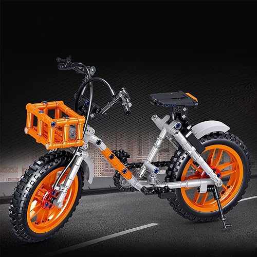 Miniatura 1 de Ulanlan Bloques de construcción de bicicleta, juego de construcción de modelo de bicicleta plegable, escala 16, kit de construcción de bicicleta de