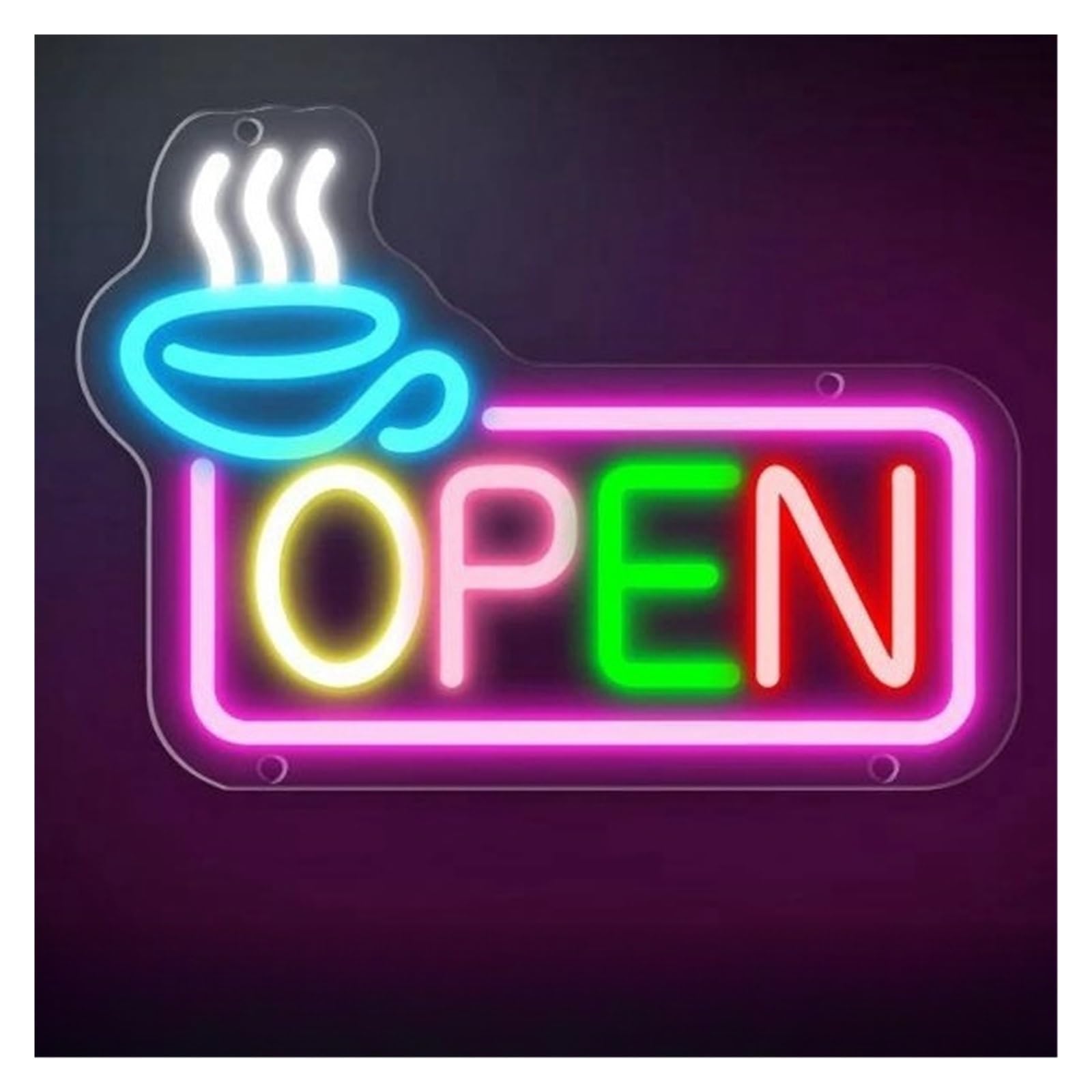 Neon Aperto per insegne al per neon Bar per per Insegne aziendali a LED per bar Caffetteria Negozio Vetrina
