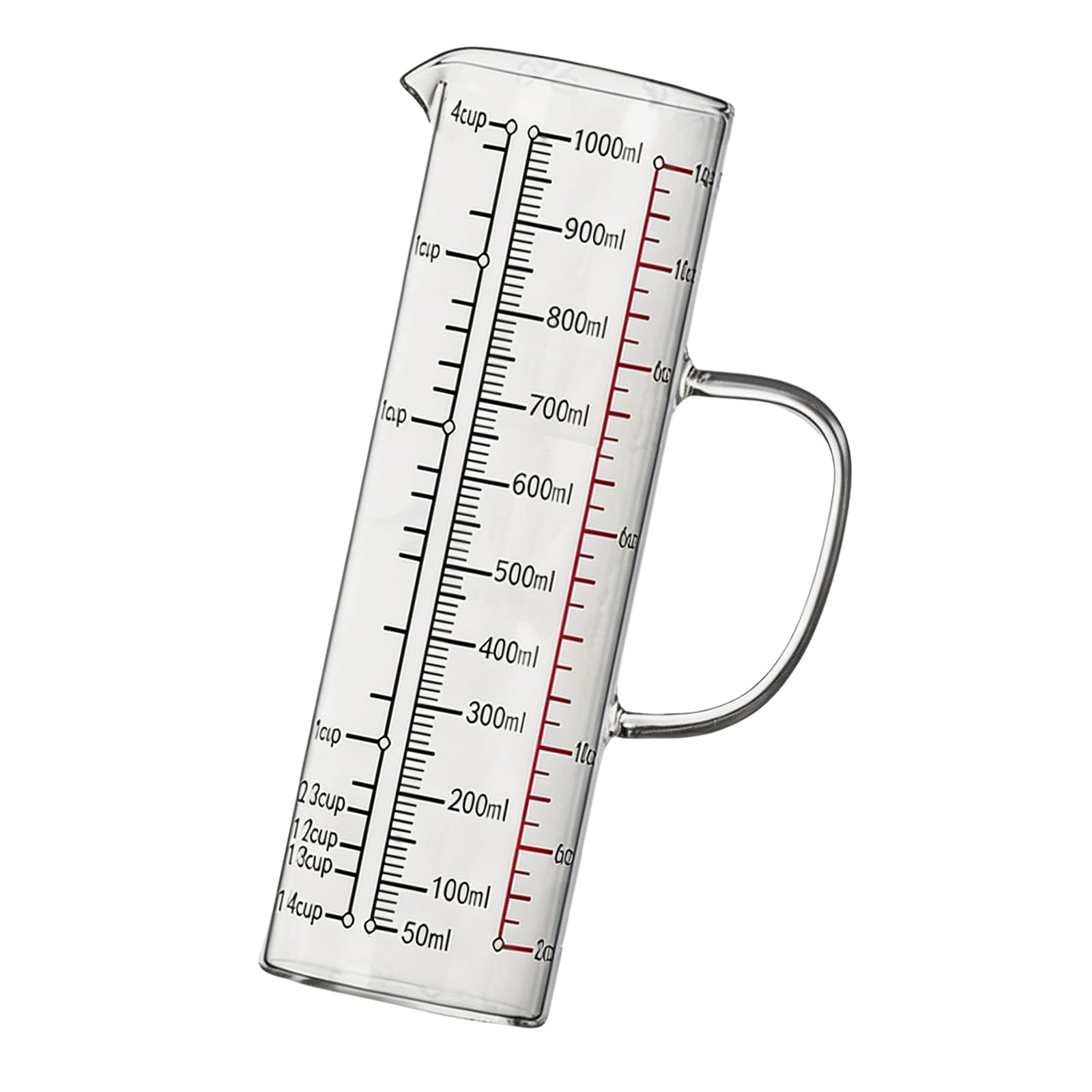 ZEPFJHE Microwave Safe Borosilicate Glass Measuring Cup with Clear Measurement Marks for Baking and Cooking Sturdy Multiple Capacity Home Essential Equipments for Kitchen Use Sturdy Accurate Markings