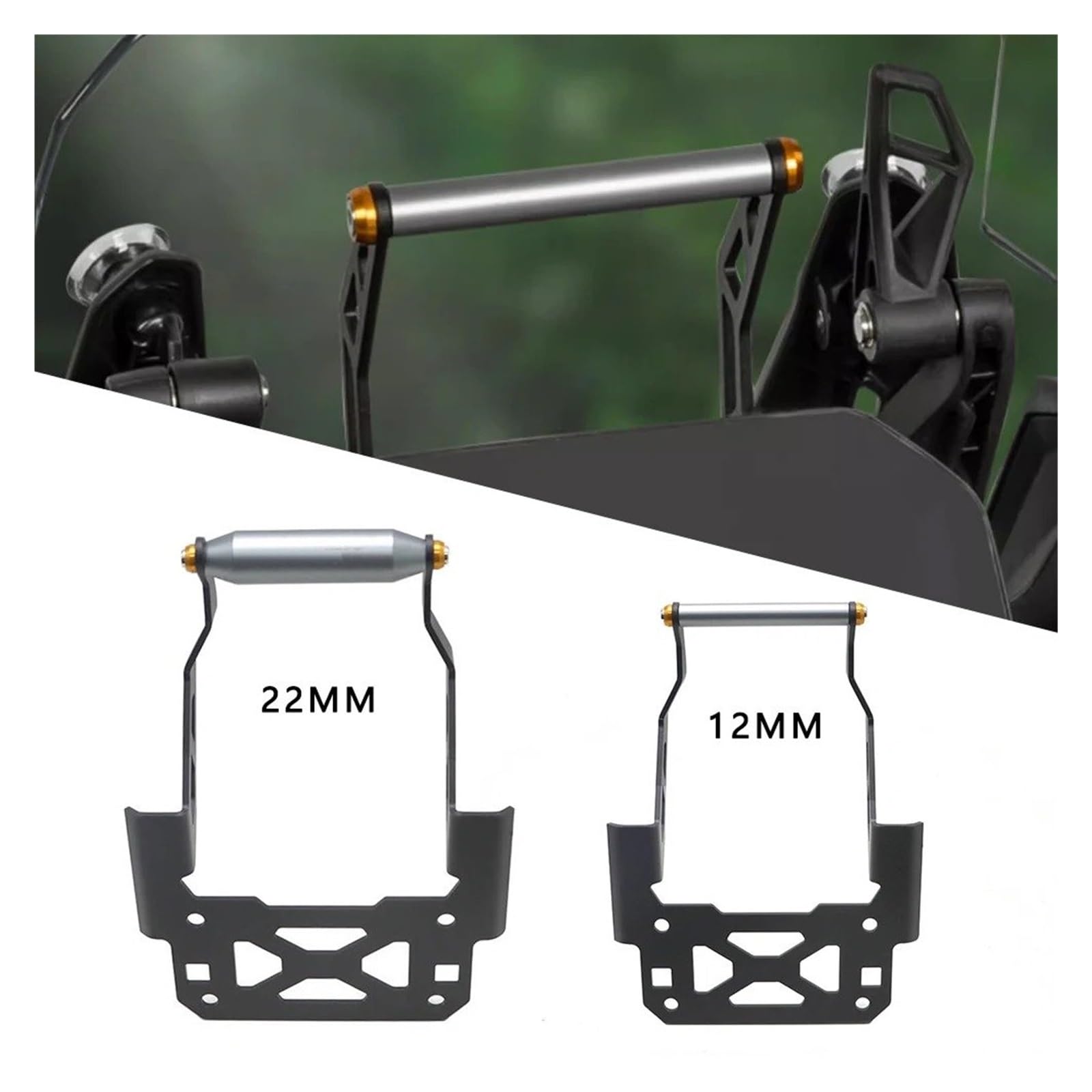 Porta Cellulare Moto Per BMW F850 GS F750 GS Staffa Di Navigazione | 2019-2024 Nuovo F850GS Per ADV F750GS Staffa Di Montaggio Di Navigazione Telefono Mobile GPS(12MM)