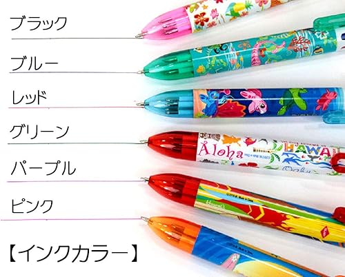 Miniatura 3 de Bolígrafo retráctil 6 en 1 multicolor arcoíris hawaiano (Aloha Gecko)