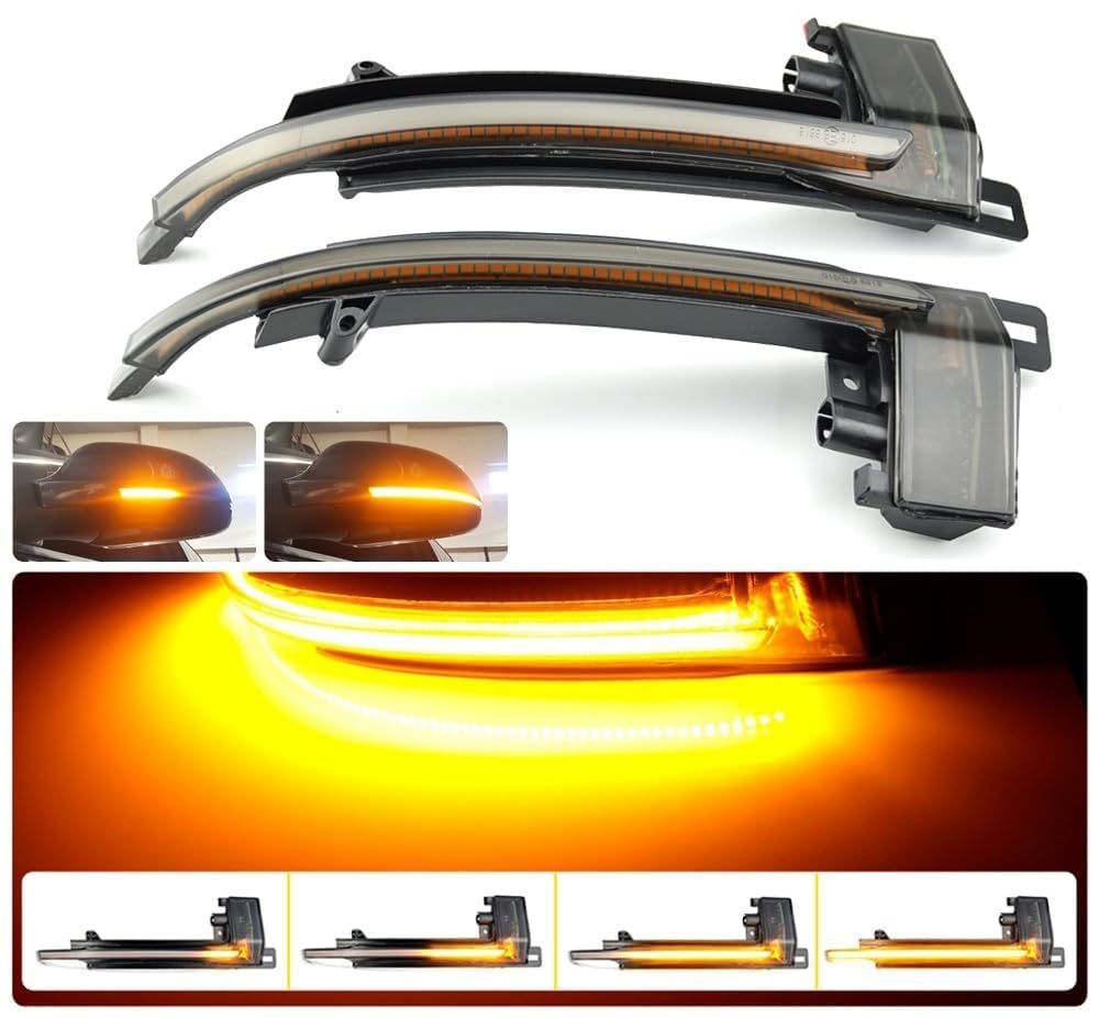 Auto Seite Rückspiegel Blinker Licht für Audi A4 A5 B8.5 RS5 RS3 A3 8P B8 Q3 S4 A4L S5 S6 A6L C6 Autoseite Anzeigeleuchte Spiegelblinker Außenspiegel Blinker Zubehör Auto-Rückspiegel-Blinker