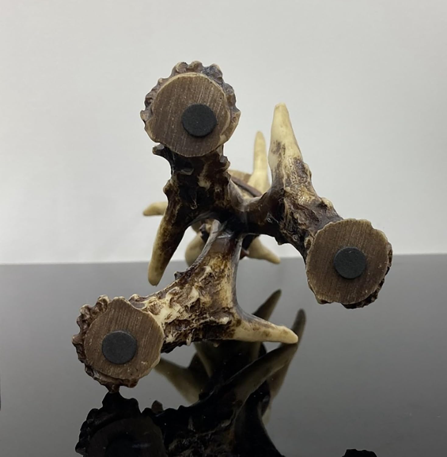 KURKUR Rustic Deer Antler Pillar Candle Holders,Xmas Reindeer Antler Candlestick Christmas Decoration,Antler TeaLight Farmhouse Hunters Decor for Table Centerpieces