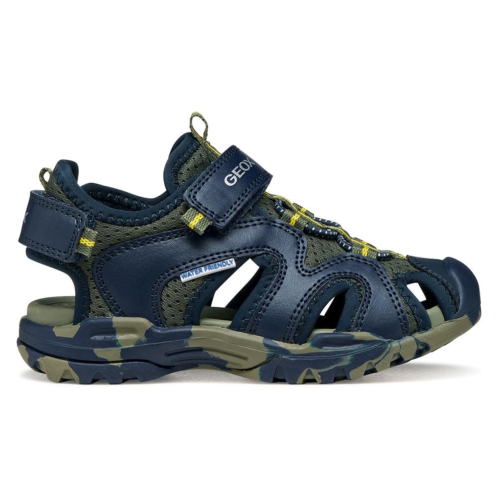 Geox J Borealis Boy C Sandal, Navy/Military, 32 EU