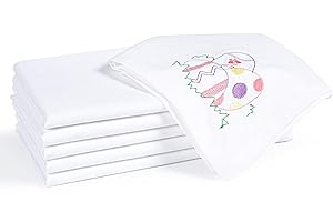 Cotton Clinic Easter Napkins: Embroidered Cloth Dinner Napkins (Set of 8)