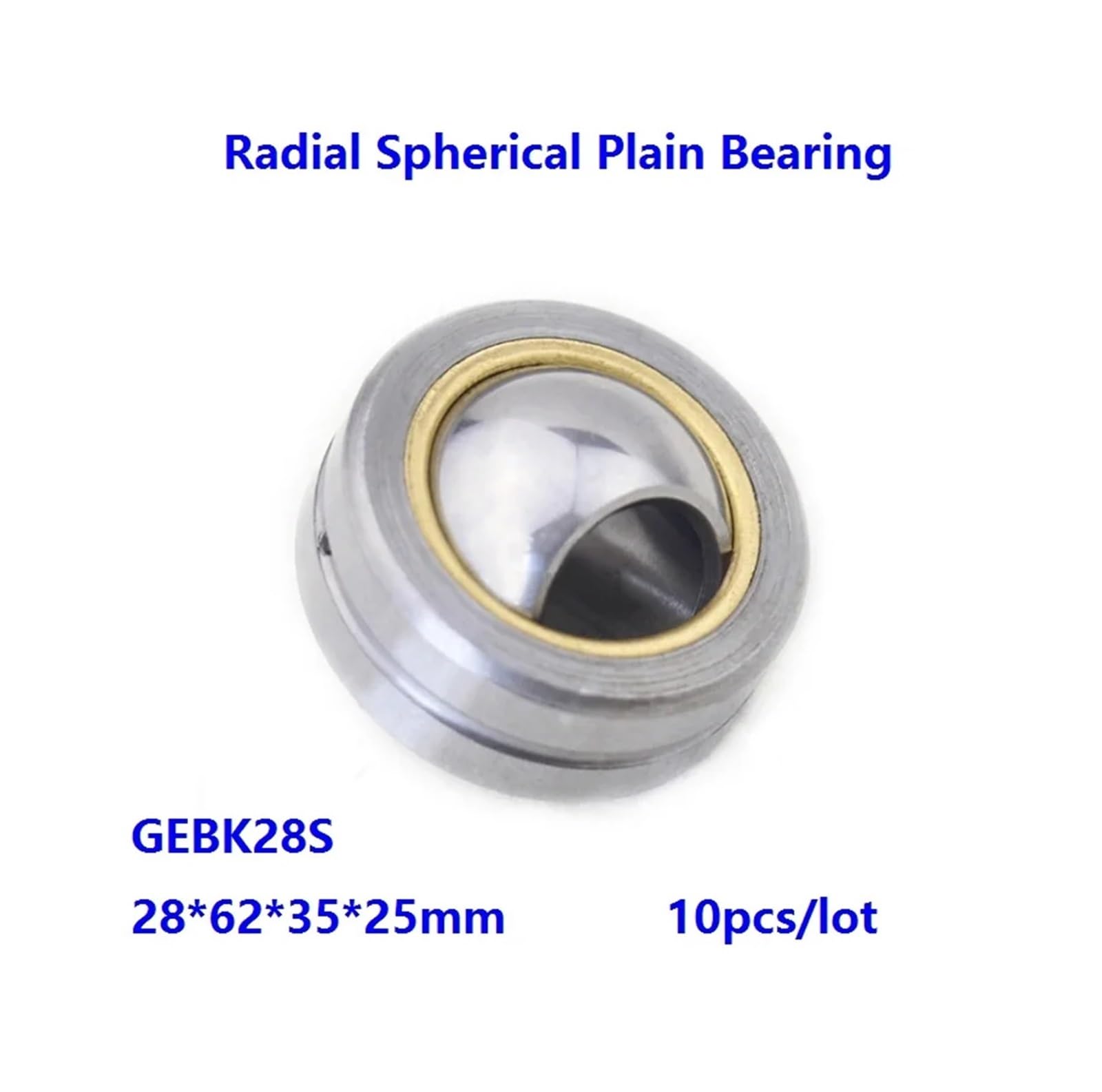 10 unids/Lote GEBK28S PB28 28 × 62 × 35 × 25mm autolubricación for Eje de 28mm rodamiento Plano esférico Radial 28 * 62 * 35 * 25mm