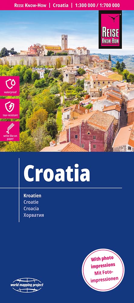 Reise Know-How Landkarte Kroatien / Croatia (1:300.000 / 700.000): reiß ...