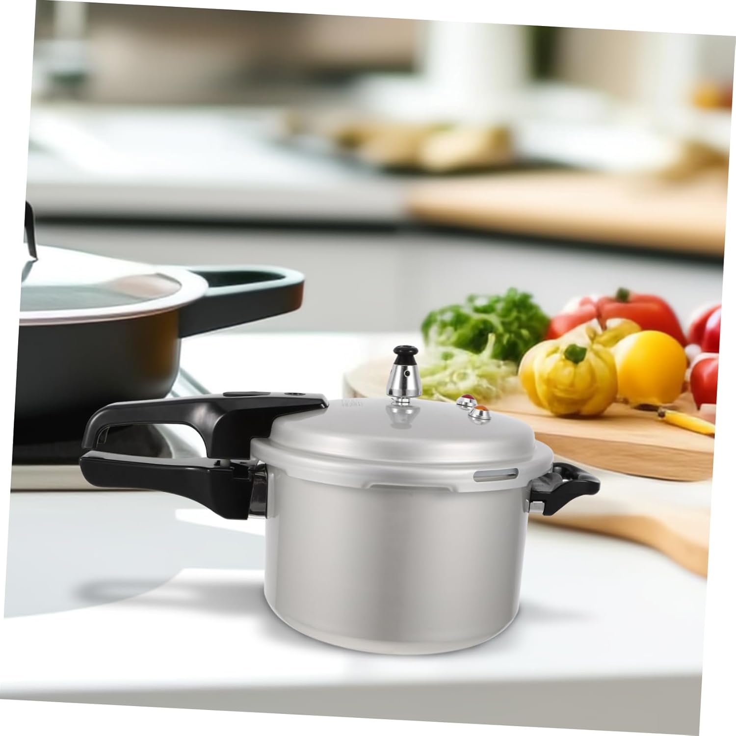 Pressure Cooker for Canning Hawkins Style Safe High Pressure Cookware Gas Stove Electric Induction Compatible Easy Clean for Indian Cooking