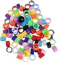 Vista 9 de Balacoo 100 bandas coloridas para patas de paloma, anillos de identificación de plástico para pájaros, anillo de pie de pájaro con broche abierto