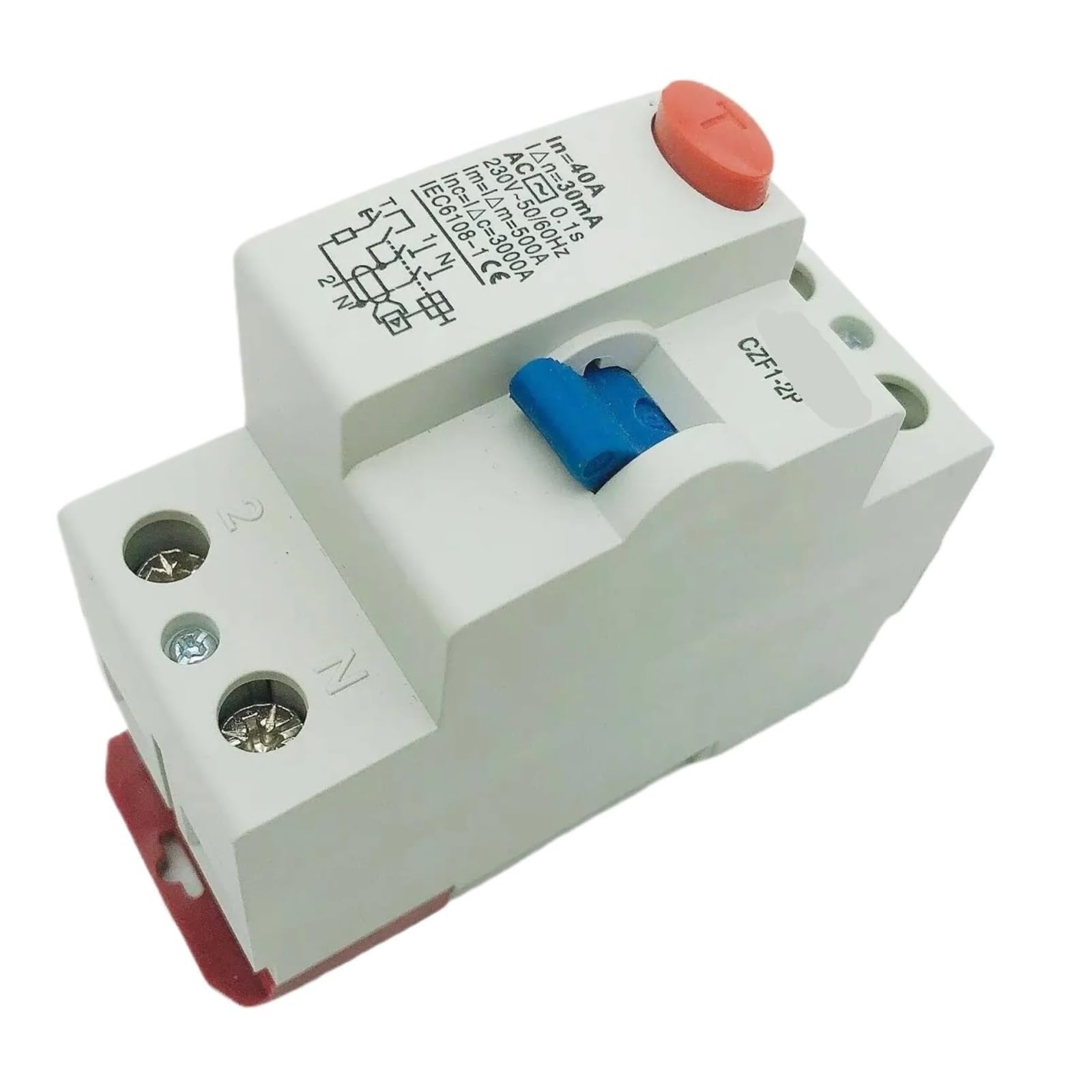 Interruttore differenziale CZK6 7-2P 16A 25A 32A 40A 63A 80A 100A Interruttore differenziale salvavita A/AC/B 30MA 100MA 300MA(A Class EM Type S,2P100A1000MA)