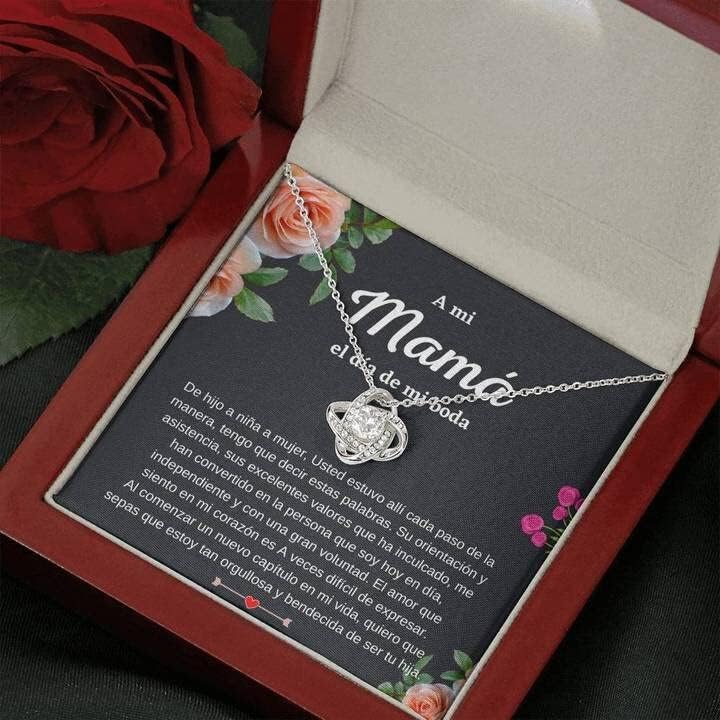Miniatura 7 de Joyería para tarjetas de mensaje regalos personalizados, regalo para mamá en mi boda, regalos españoles, collar para madre de la novia, regalo de