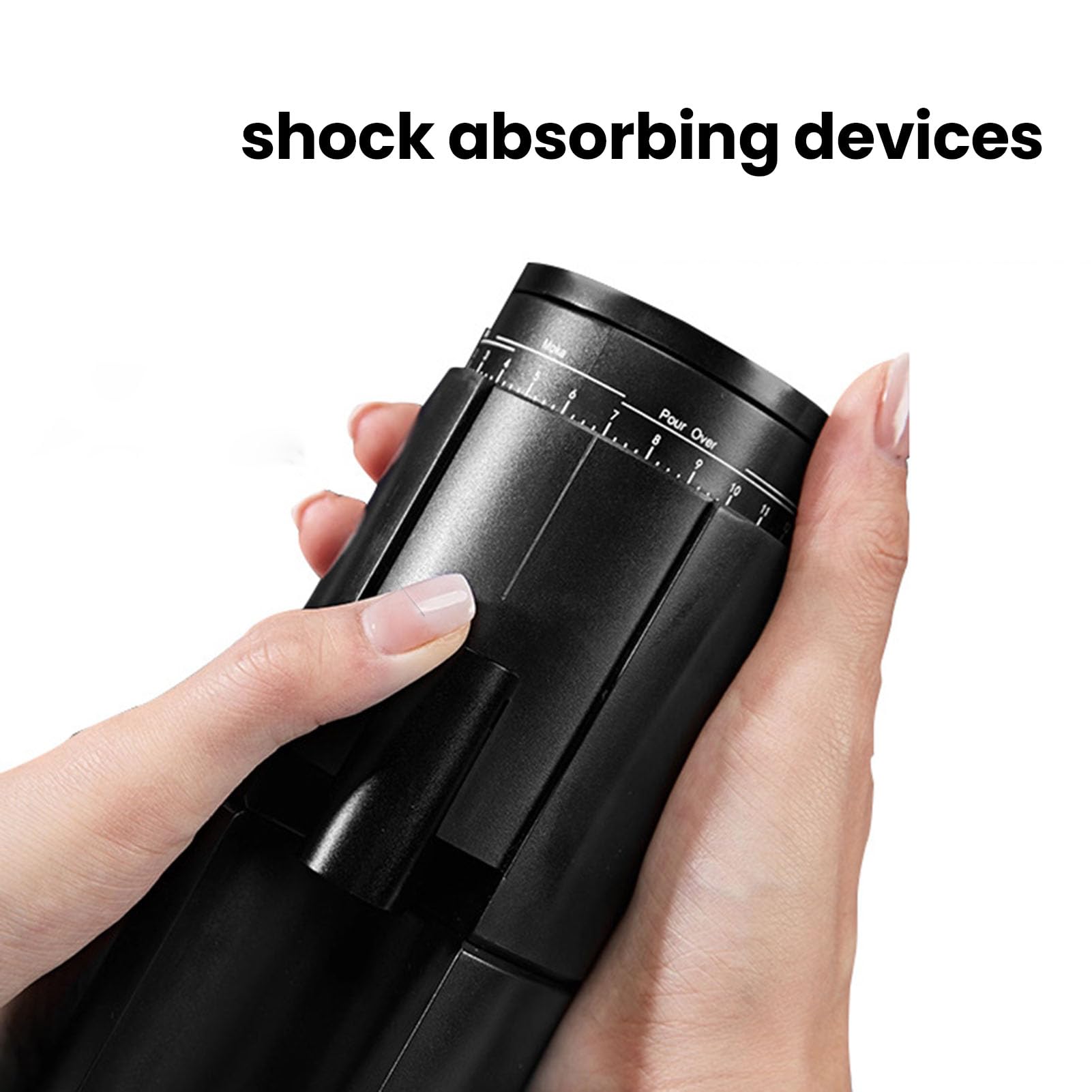 Molinillo de café Eléctrico, Molinillo Portátil Antistático con | Construcción de Acero Inoxidable, Recargable por USB, 25 G, Molido fino.