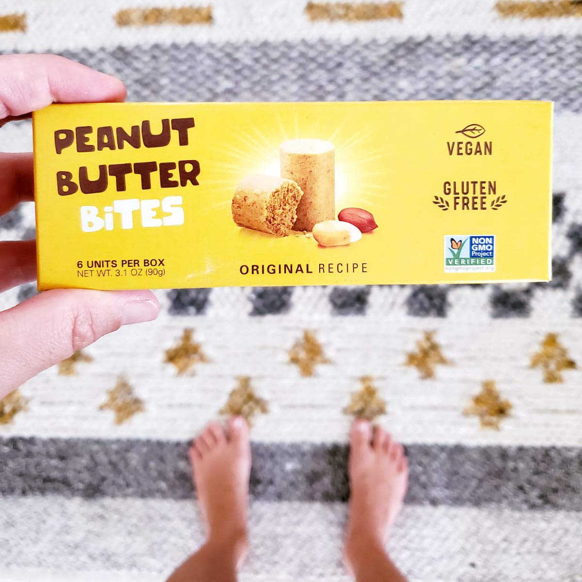 PASOKIN | Natural Peanut Butter Snack | Crunchy and Creamy PB Bites | Gluten Free, Vegan Protein | Pacoca Made in USA, 6 Boxes with 6 Bites (36 Bites)
