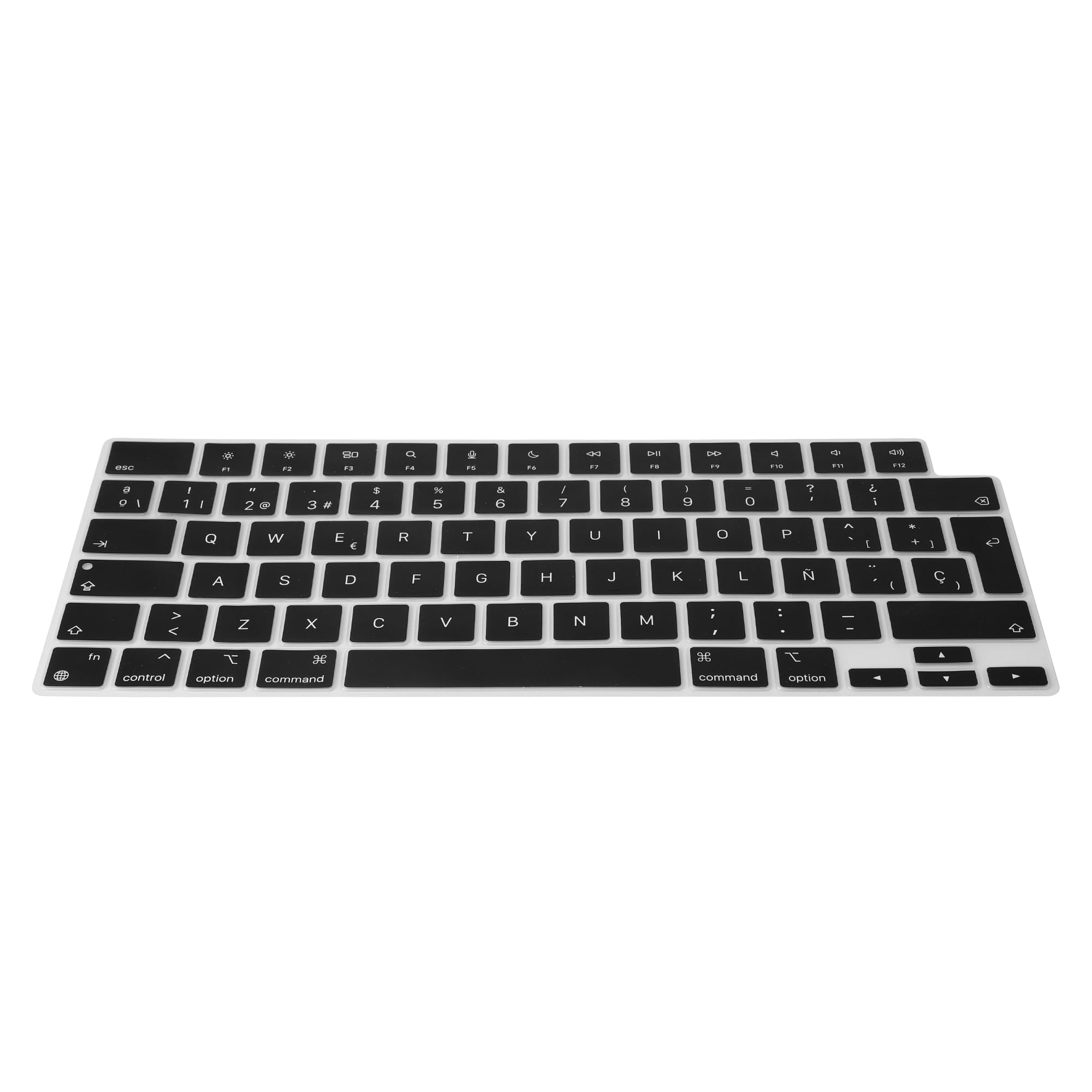 kwmobile Protector Compatible con Apple Macbook Pro 16.2 2024 M4 A3403 / A3186 - Cubierta para Teclado en español Tipo QWERTY Negro