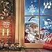 Moruska 16 Pcs Christmas Stencils Drawing Templates for Painting on Wood Cookies Window Glass Door Wall - Reusable Xmas Stencils Merry Christmas Three Reindeer Santa Claus Nativity Snowflakes
