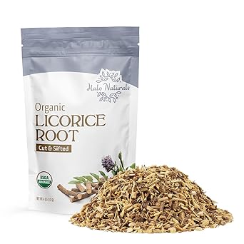 Organic Licorice Root Cut & Sifted, 4 Ounces Glycyrrhiza glabra USDA Certified | Resealable Pouch| Packaged in The USA