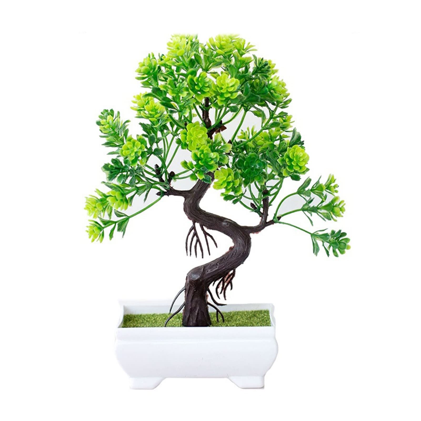 HCZKIUJY Artificial Bonsai Tree Artificial Plants Bonsai Tree Pot Plants Fake Flowers Potted Ornaments For Home Decoration Garden Decor Fake Plant Decoration (A)