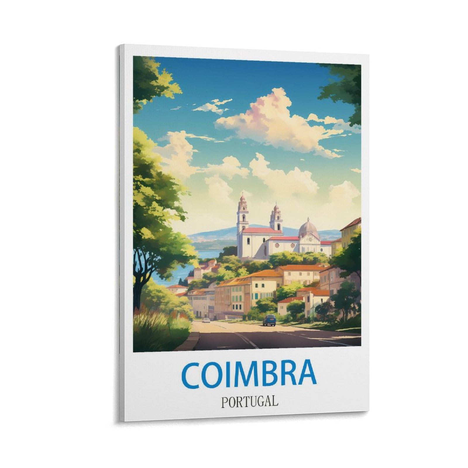Ndoud Coimbra Portugal Vintage Travel Posters 24x36inch(60x90cm) Wall Art Picture Print Canvas Painting for Living Room Home Decor