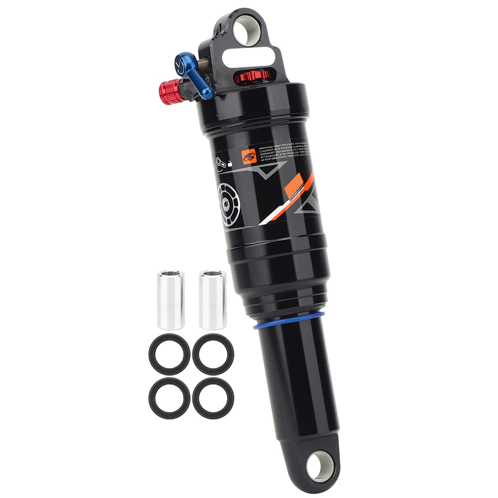 HUIOP Regulowane Ciśnienie Powietrza, Przełącznik Blokady, Tłumiący Amortyzator Roweru Górskiego AO-38RC z doskonałą funkcją na Trudnych Drogach (190 MM)