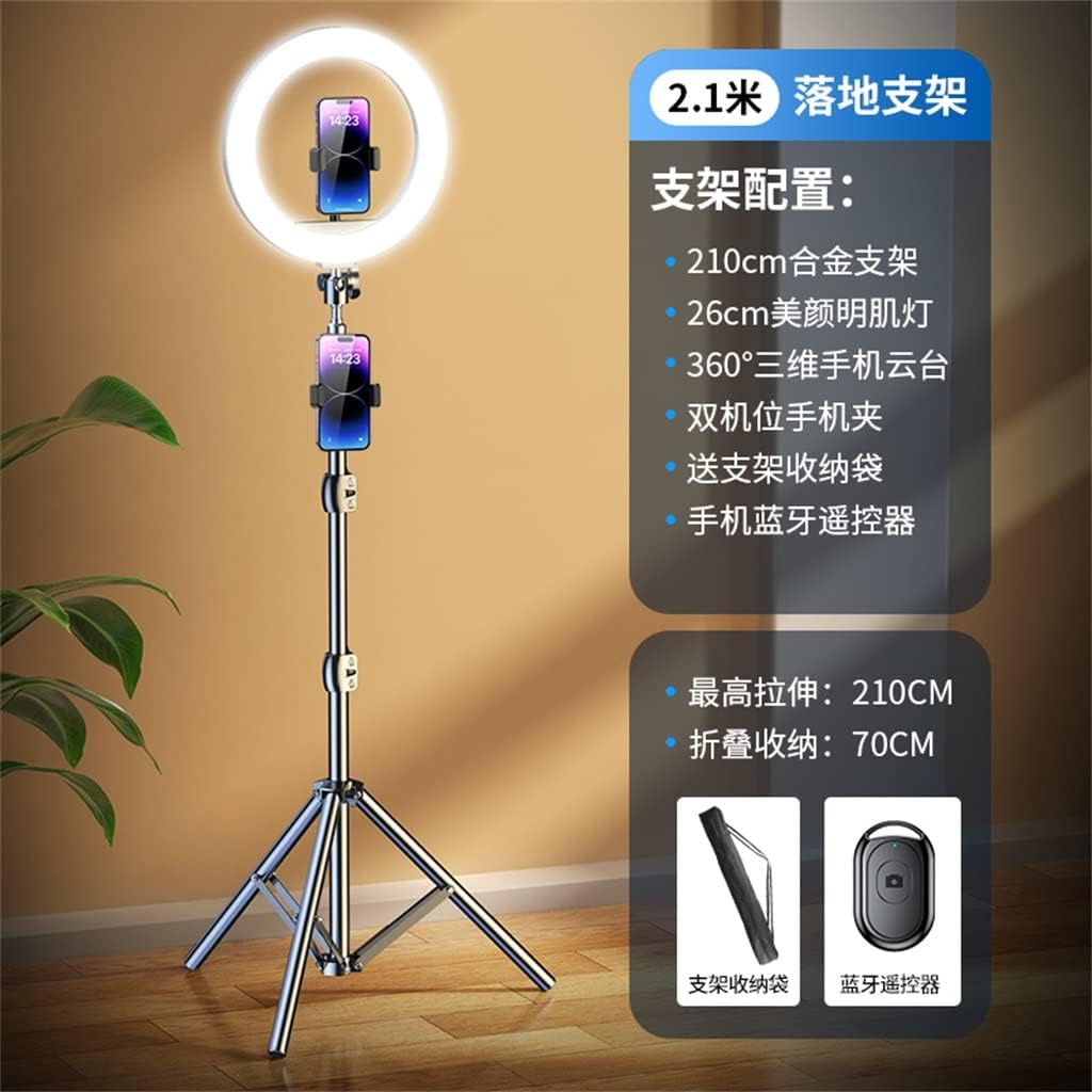Mobile Phone Live Broadcast Triangle Bracket Fill Light Light a Full Set of Camera Support Frame Selfie Beauty Anchor(E)