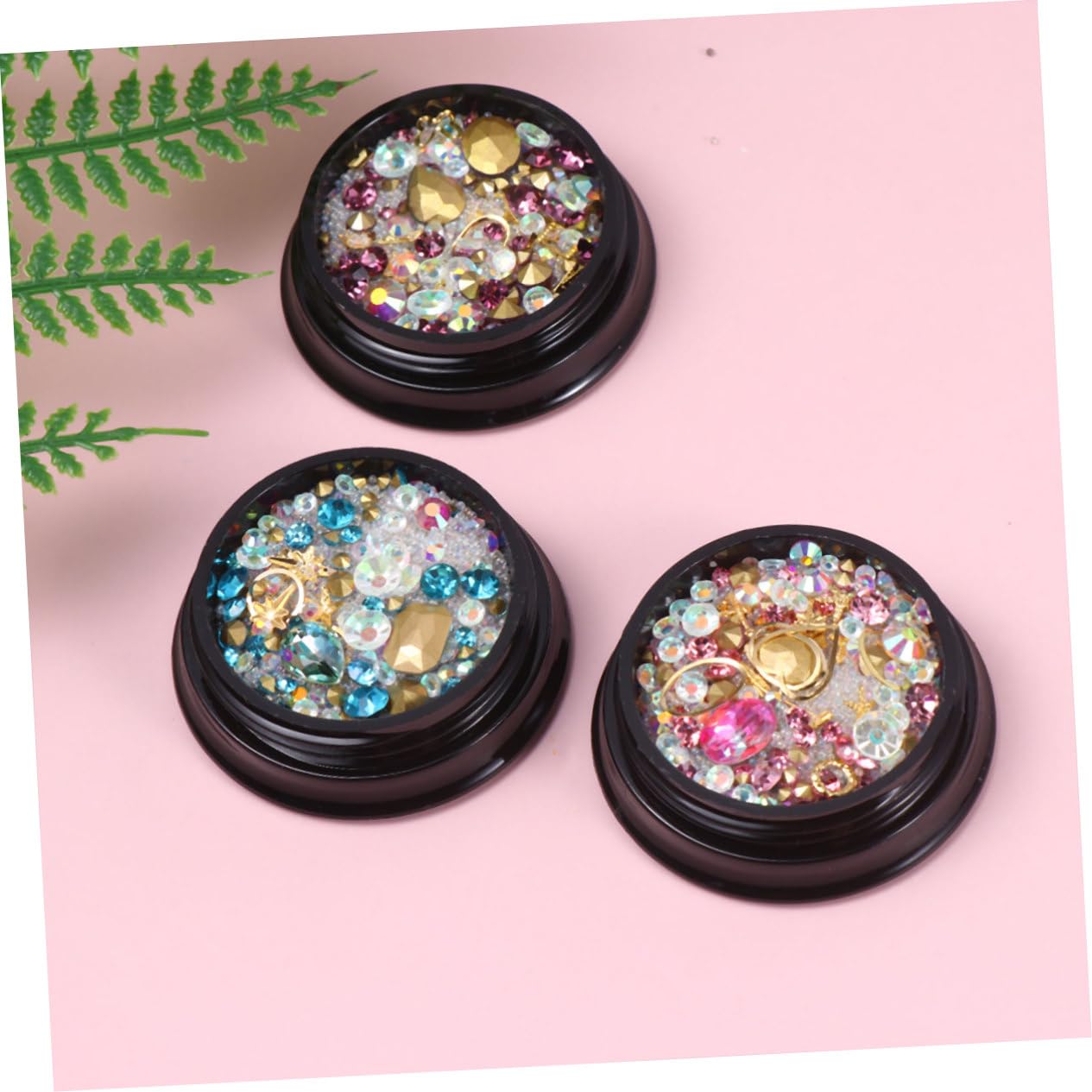 Healeved 18 Cajas accesorios de bricolaje para uñas pegatinas para uñas pegatinas uñas gemas para uñas decoración de manicura bricolaje pedrería grano de uñas de manicura joya talón