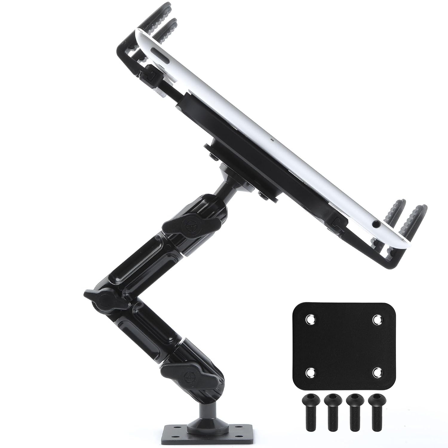 Tackform Industrial Metal Drill Base Tablet Mount Enduro Series - iPad Holder for Wall or Truck ELD Mount