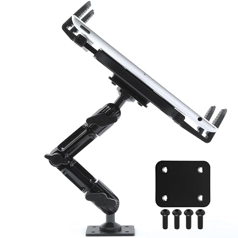 Tackform Industrial Metal Drill Base Tablet Mount Enduro Series - iPad Holder for Wall or Truck ELD Mount