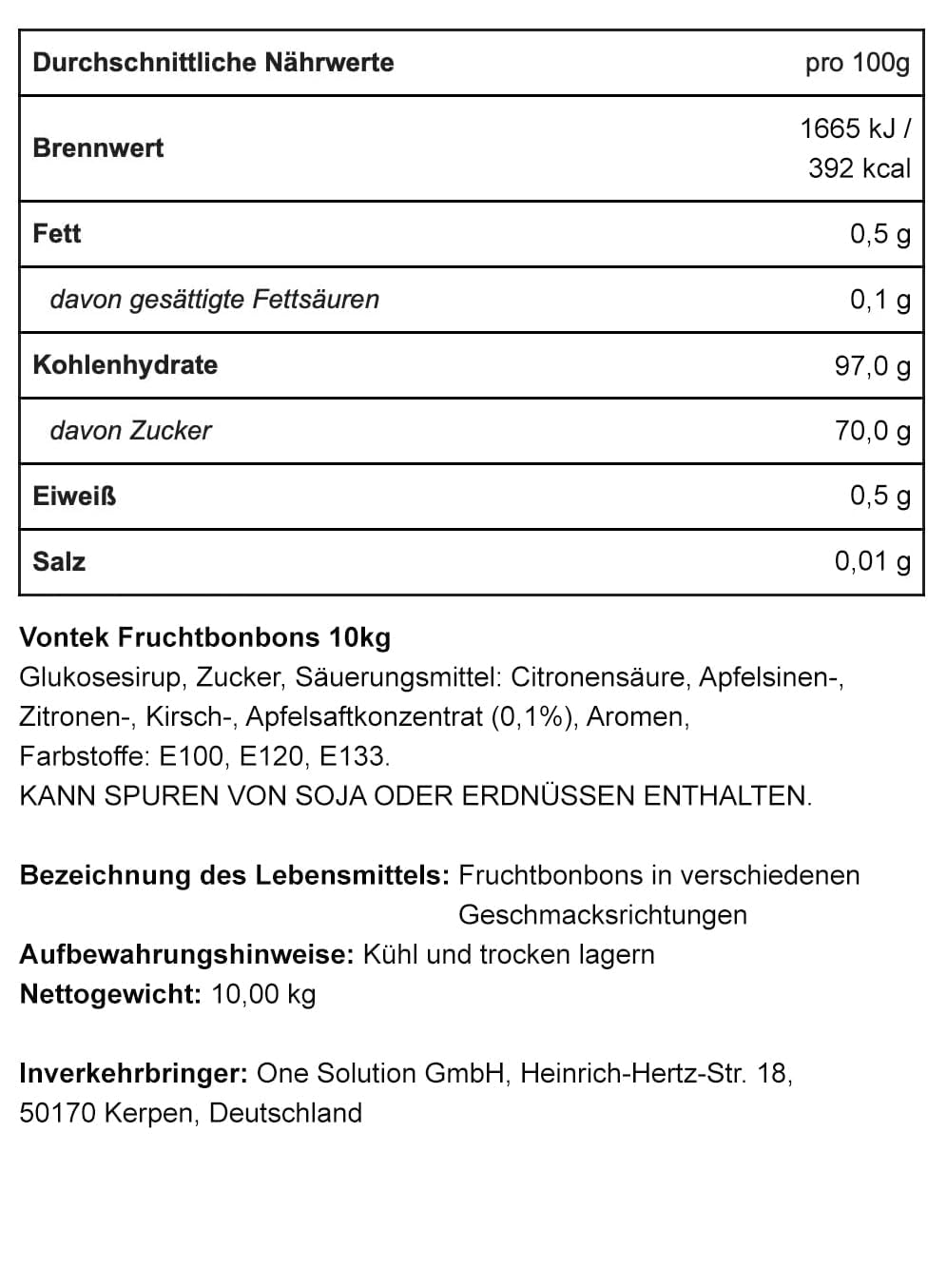 vontek 10 kg Bonbons Großpackung – 1800 Bonbons einzeln verpackt – Perfektes Wurfmaterial für Karneval, Fasching, Halloween, Messen – Fruchtbonbons, Mini Bonbon, bunt gemischt