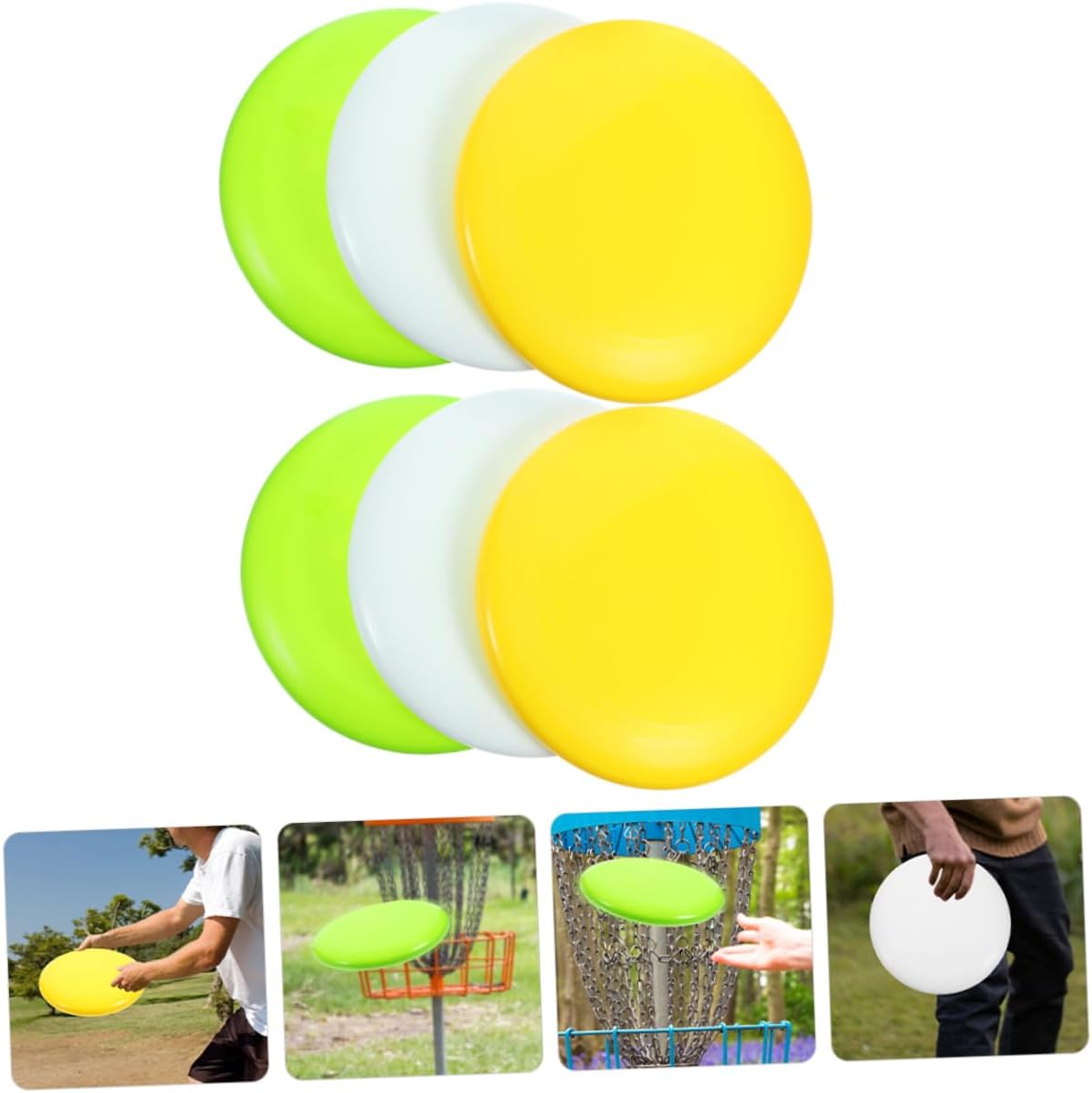Mipcase 6Pcs Disc Golf Practice Softball Throwing Discs for Skill Development for Beginners and Advanced Players Lightweight Versatile Training Tool for Outdoor Games