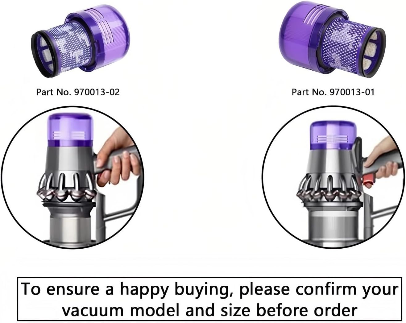 Handheld Wireless Robot Vacuum Cleaner Washable Filter HEPA Replacement. Compatible with Dyson. V11 V15 Sv14 SV18 Part No. 970013-02(4pcs v15)