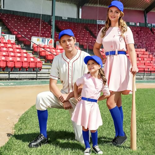 Image of XZQTIVE Baseball Softball Socks and Baseball Softball Belt Combo Set Knee-High Soccer Socks for Kids Youth Adult