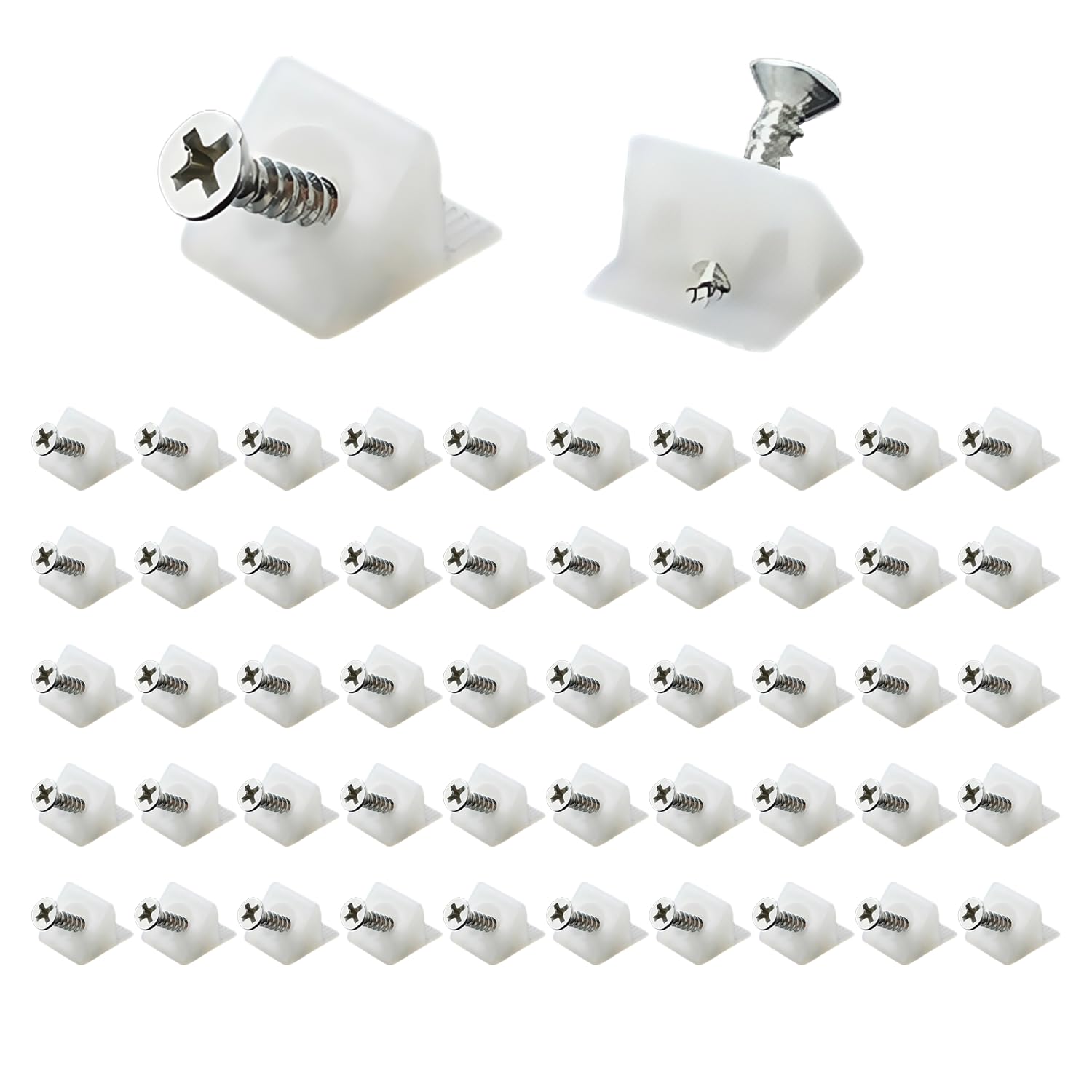 Drawer Repair Wedge Kit with Screws L‑Shaped Plastic Fasteners for