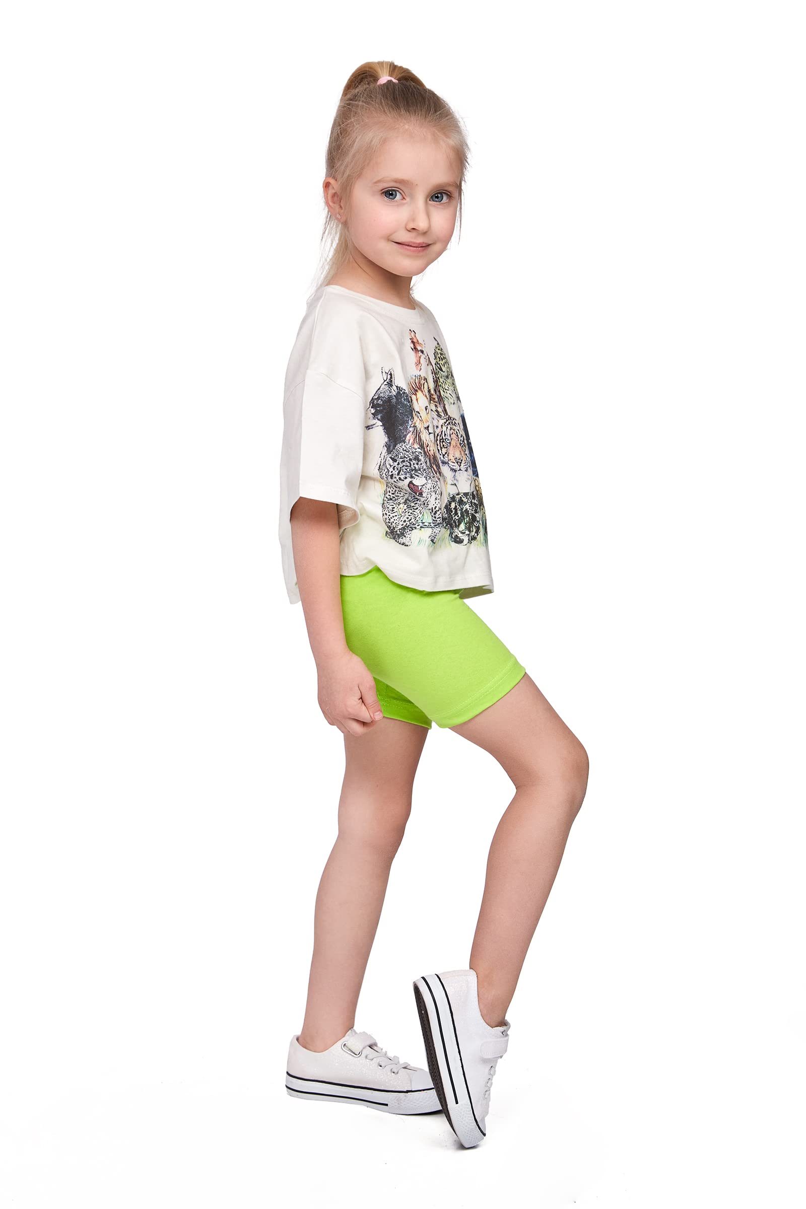 SOFTSAIL Leggings Niña Mallas De Ciclismo Algodón Corto Deportivo Danza Gimnástica Transpirable Y Cómodo Elástico — view 23