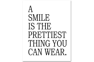 A Smile is the Prettiest Thing You Can Wear - Typography Art Print