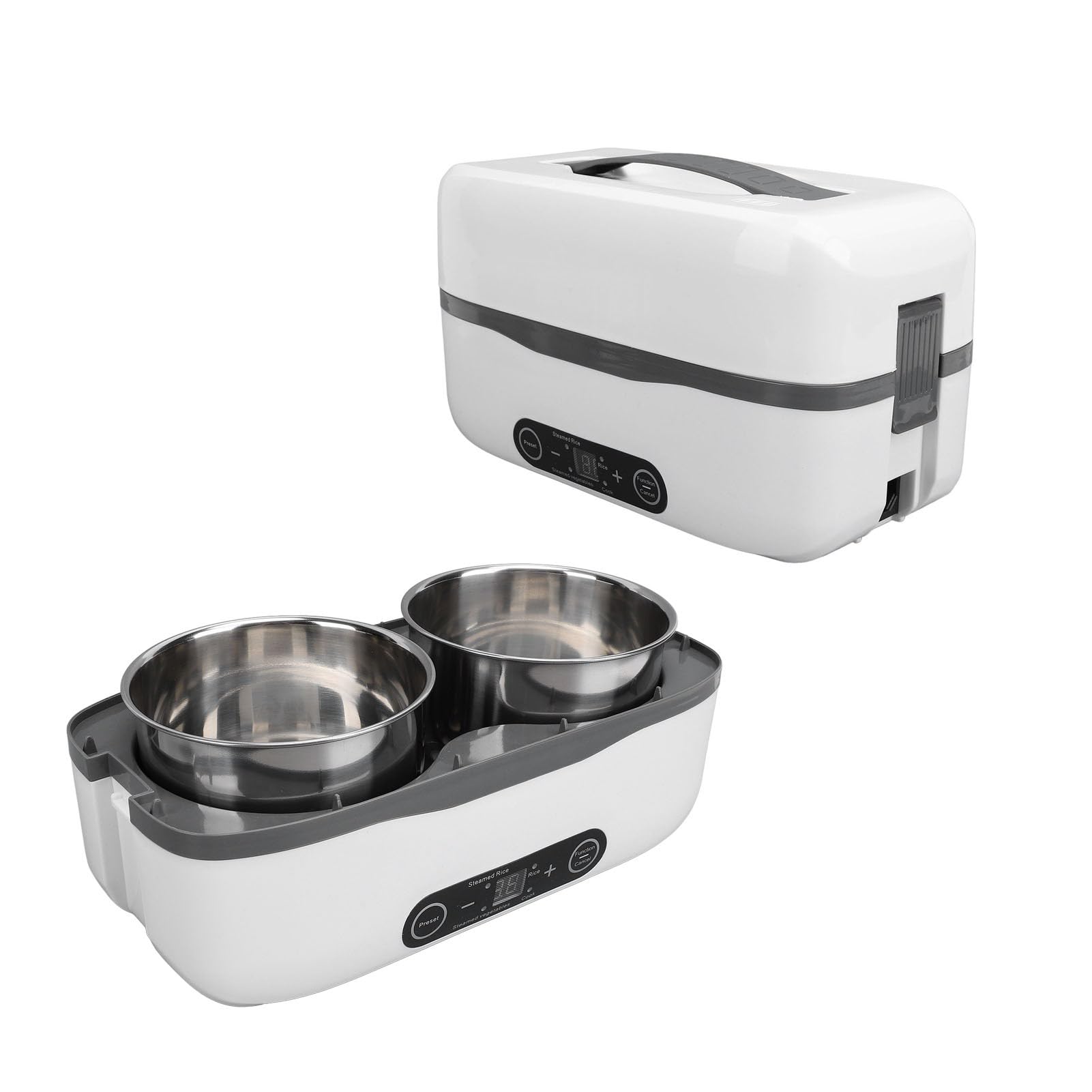 Asixxsix Eléctrica, Contenedor Interior de Acero Inoxidable 304, Reserva de 24 Horas, Calentador de Alimentos Automático Seguro, Potencia de 250 W, Capacidad de 1 Litro (Enchufe europeo