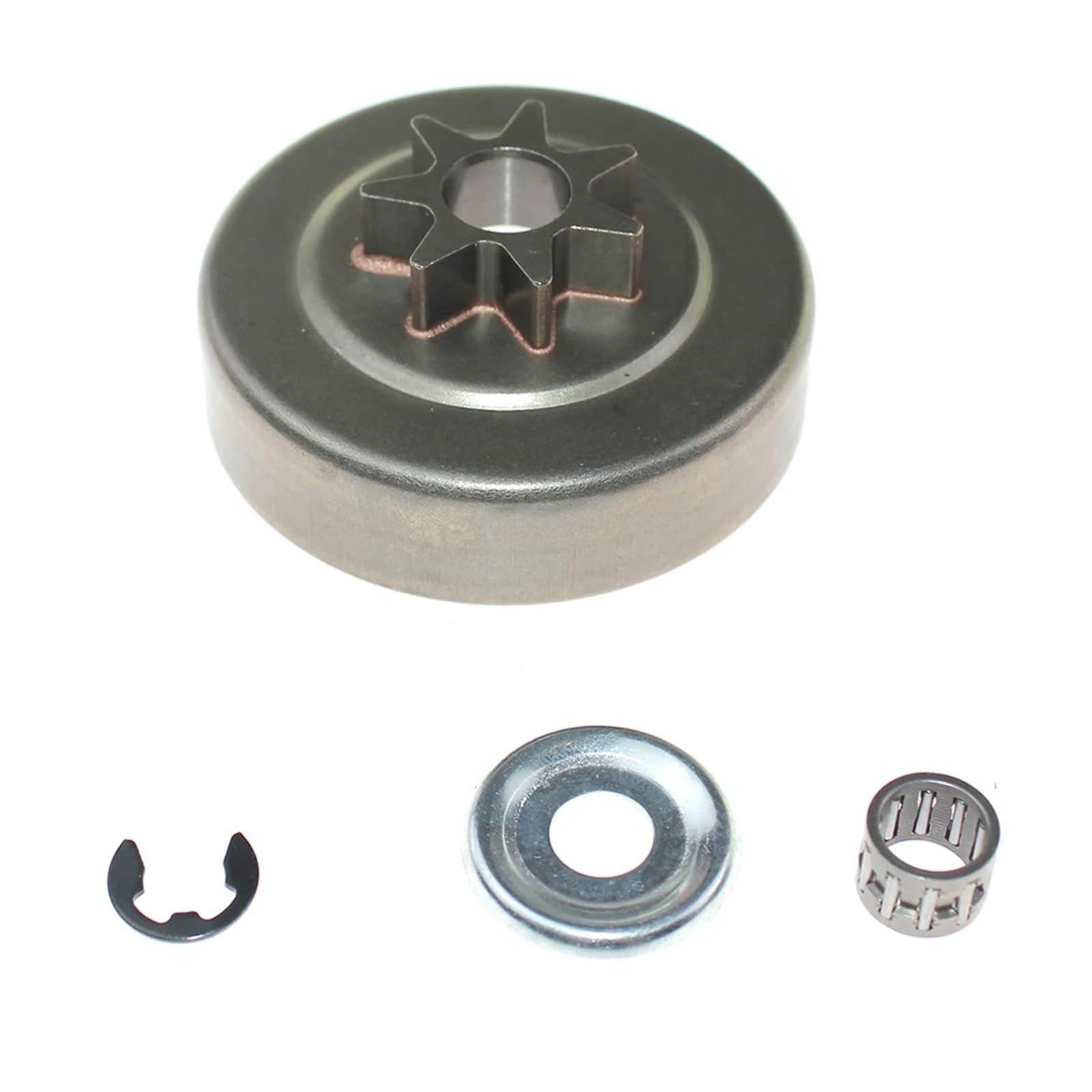 Kit de piñón de cadena y tambor de embrague de 3/8" y 7 dientes compatible con motosierras for Sti 029, 034, 036 y 039.