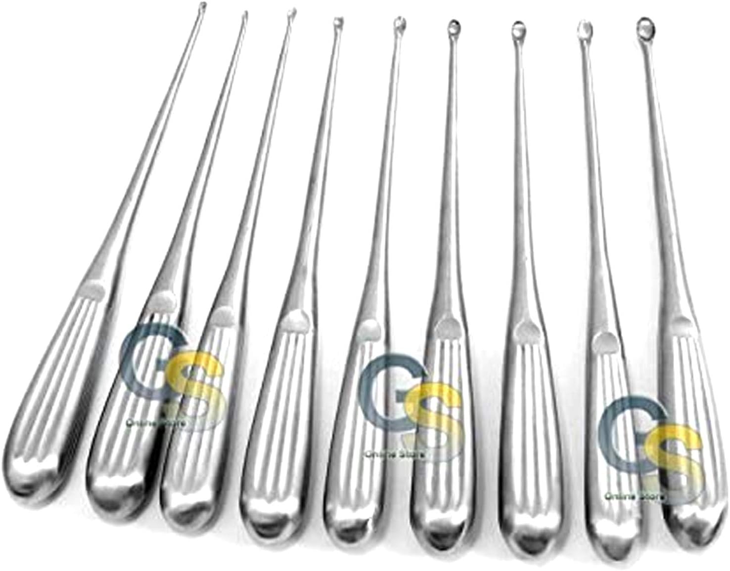 G.S Set of 9 PCS Halle Bone Curette