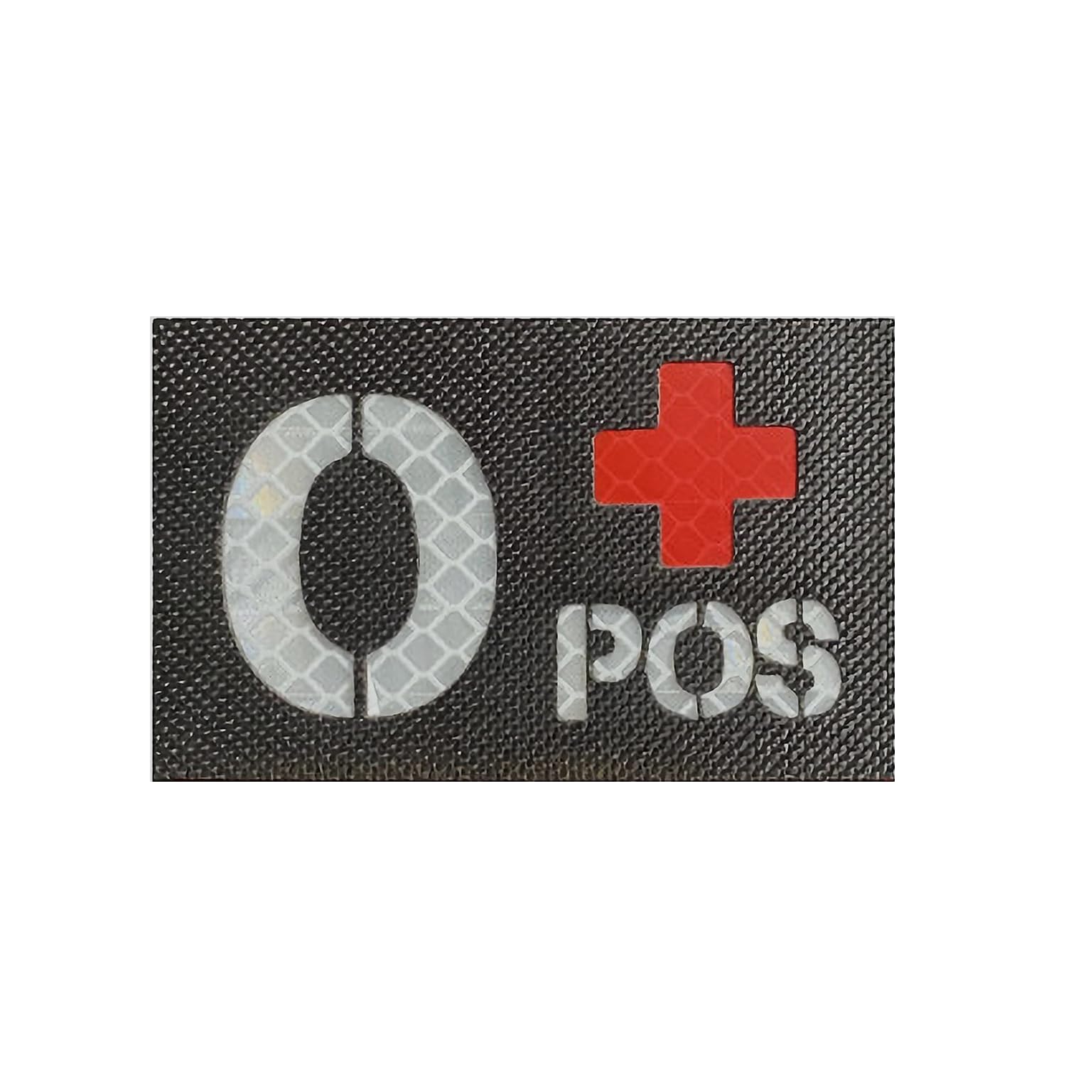Infrared IR Tactical Blood Type O+ POS Positive Patch, Funny Military Morale Patches, Navy Army Patch, Meme Patch, Molle Patch, Hook and Loop, Emblem Fastener for Tactical Backpack Hats Helmets