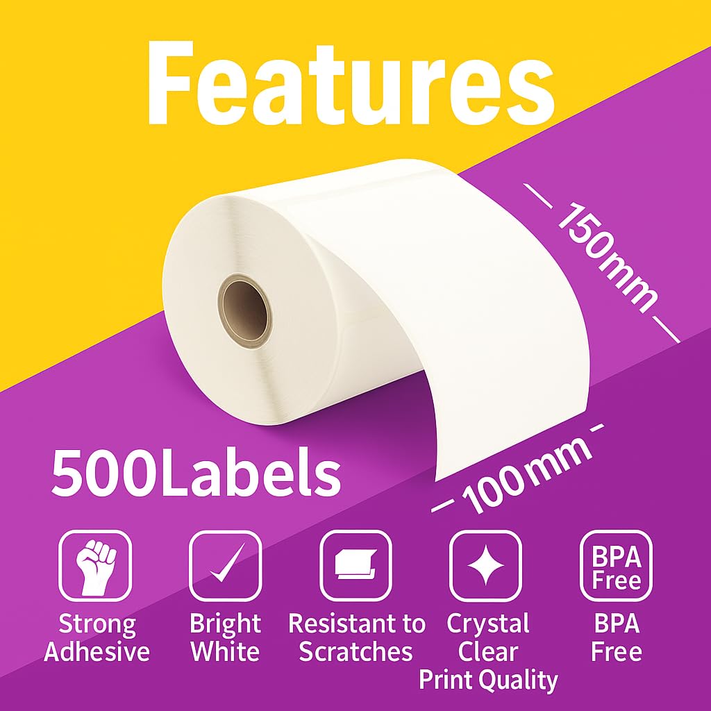 PRINTING PLEASURE - 2 Rotoli 76mm X 51mm Etichette Termica Diretta Compatibili P - Foto 10