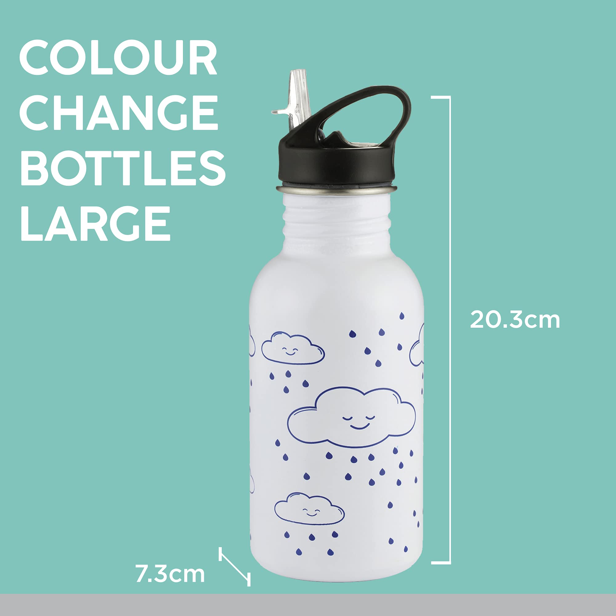 Colour Changing Kids Water Bottle - Stainless Steel -3
