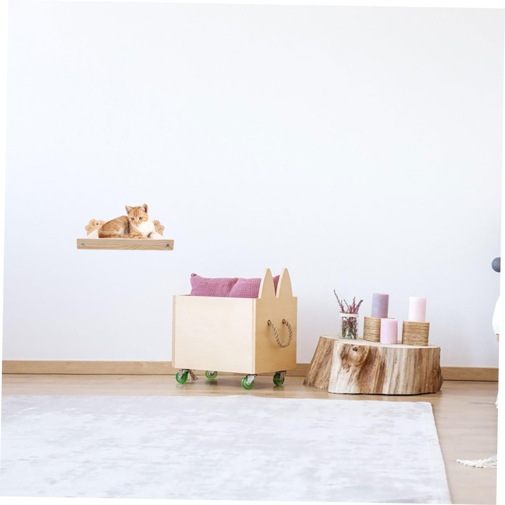 Yardwe Gabbia Per Gatti Da Parete Amaca Per Gatti Sospesa Letto Per Gattini Da Interno Cuccia Per Animali Domestici Facile Da Installare Design Semplice Robusto e Capacità Portante